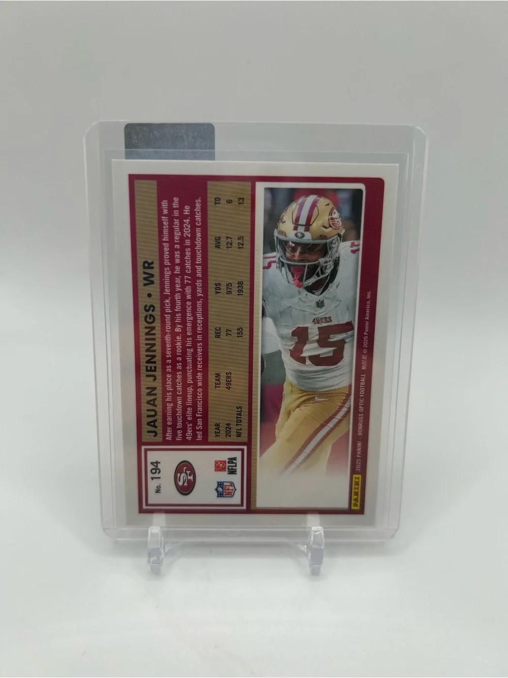 Jauan Jennings San Francisco 49ers Football Trading Card 🏈